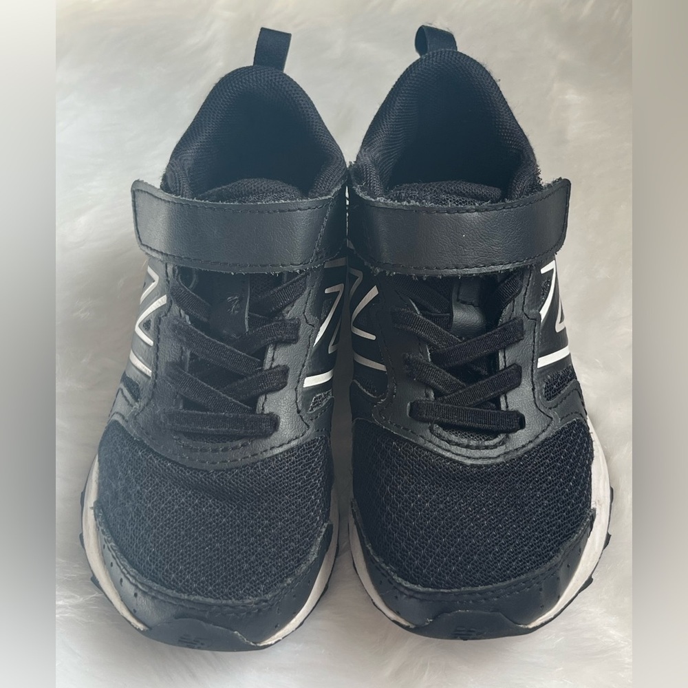 New Balance Kids Black and White Sneakers